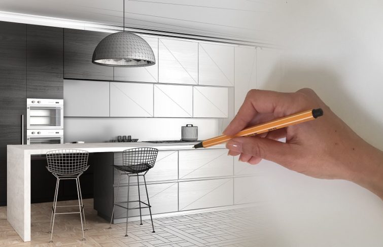 dessin de cuisine dessinée par un designer