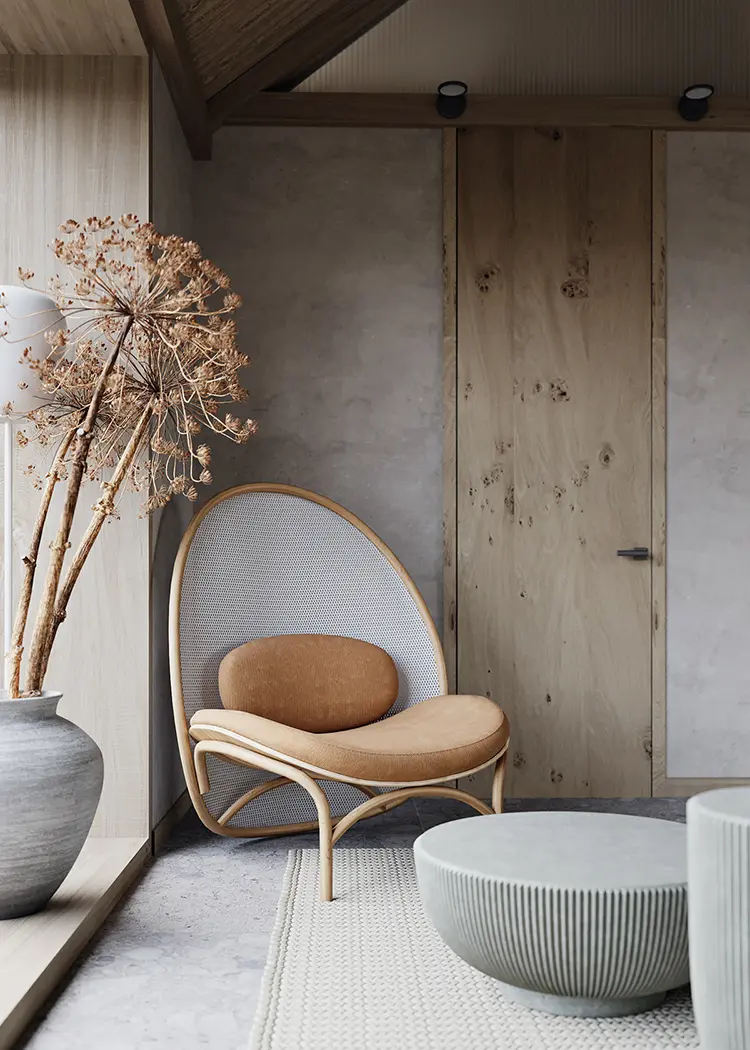 intéreur design naturel fauteuil